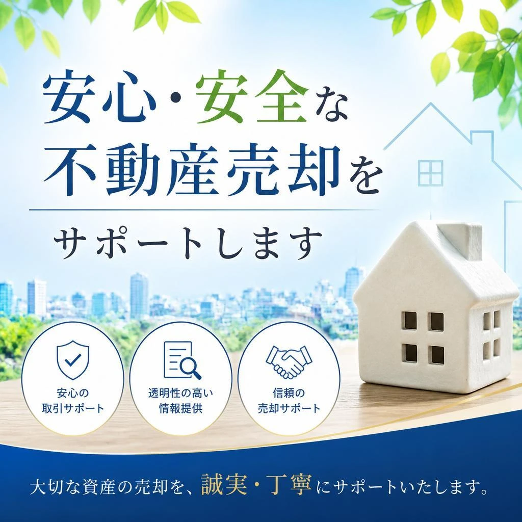 安心・安全な不動産売却をサポートします