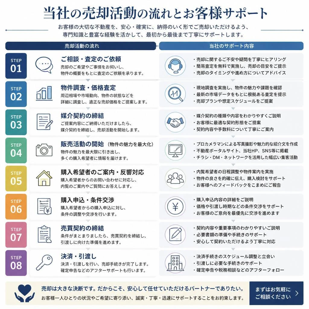 4. 売却活動の流れとサポート