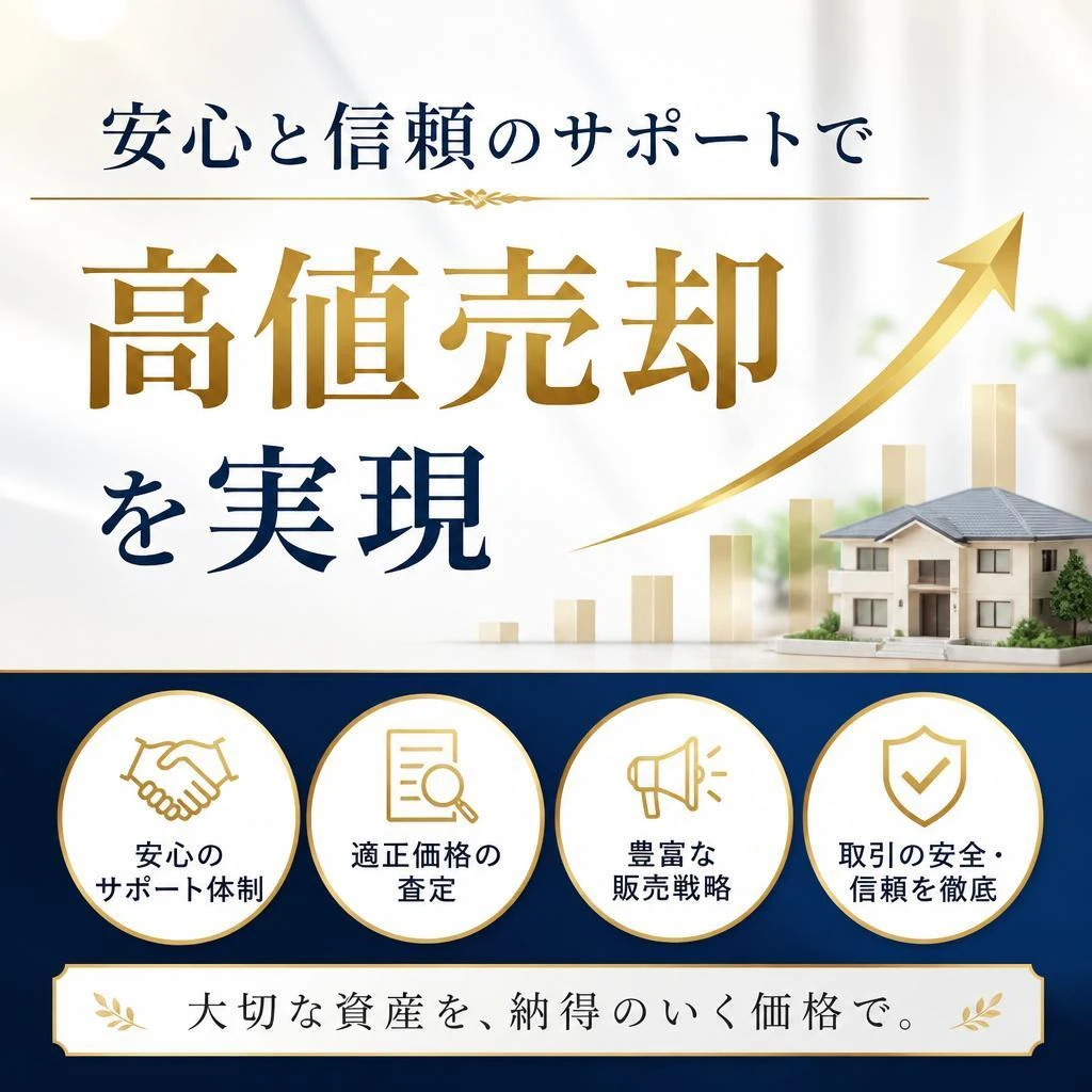 安心と信頼のサポートで高値売却を実現