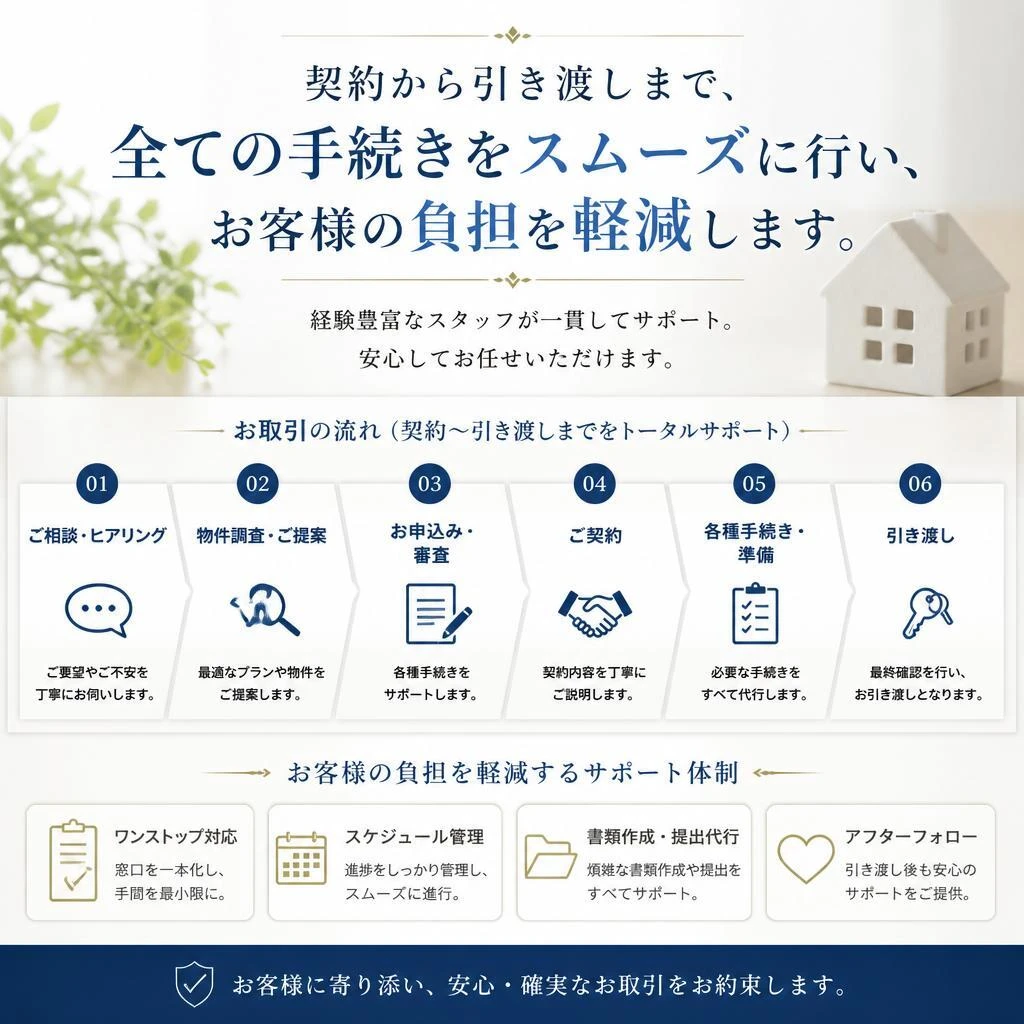 面倒な手続きは一切不要！