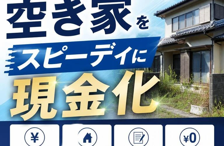 もう迷わない！空き家をスピーディに現金化