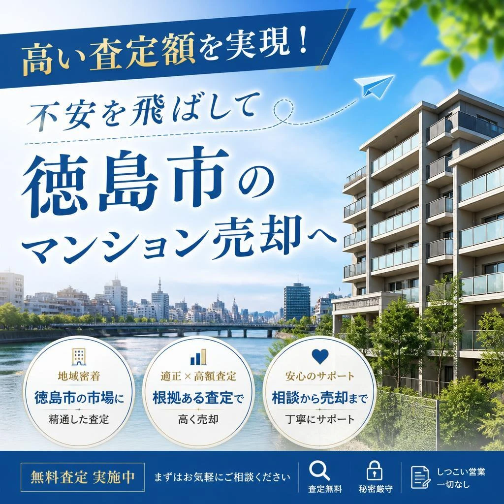 高い査定額を実現！不安を飛ばして徳島市のマンション売却へ