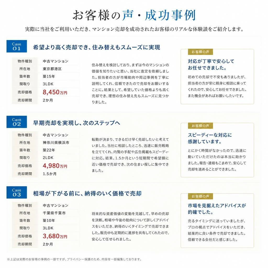 お客様の声と成功事例