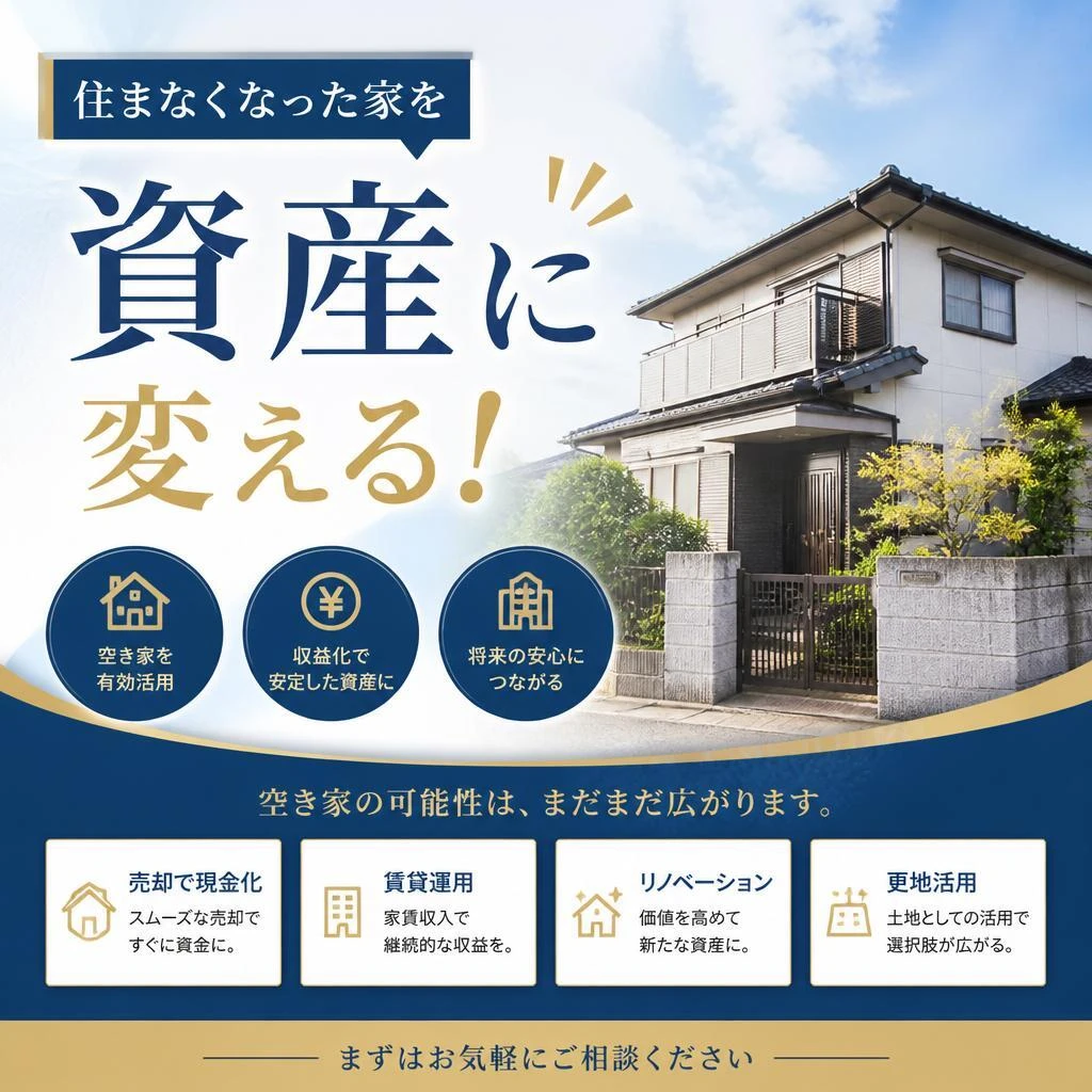 住まなくなった家を資産に変える！