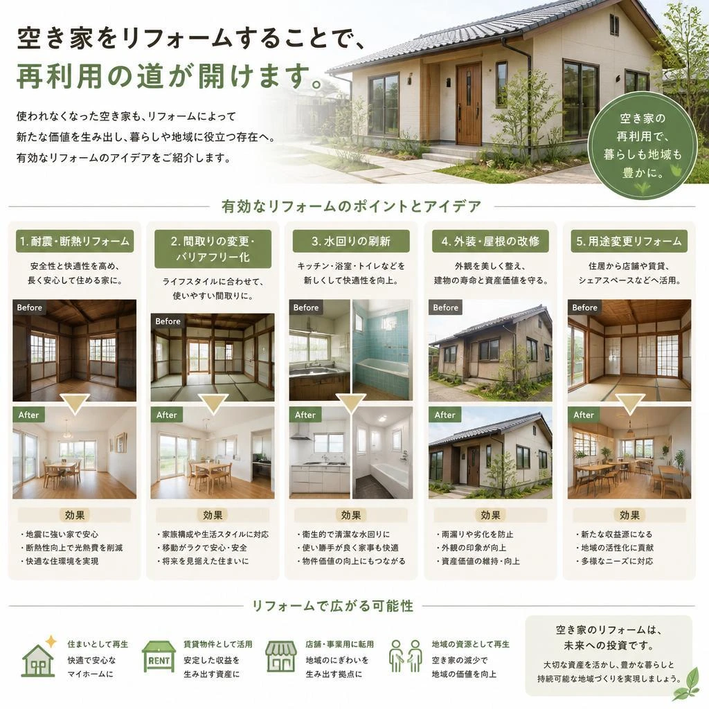 リフォームで新たな価値を創出！