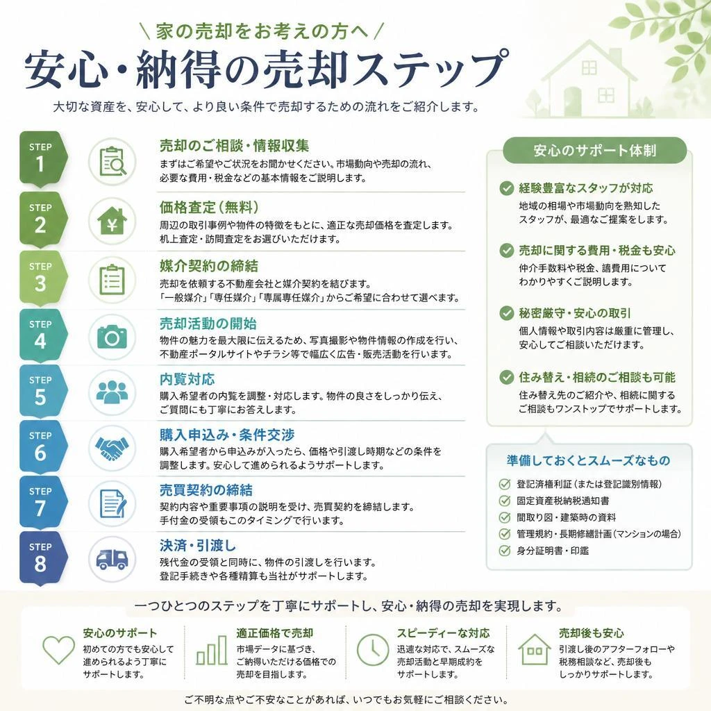 売却相談の流れ