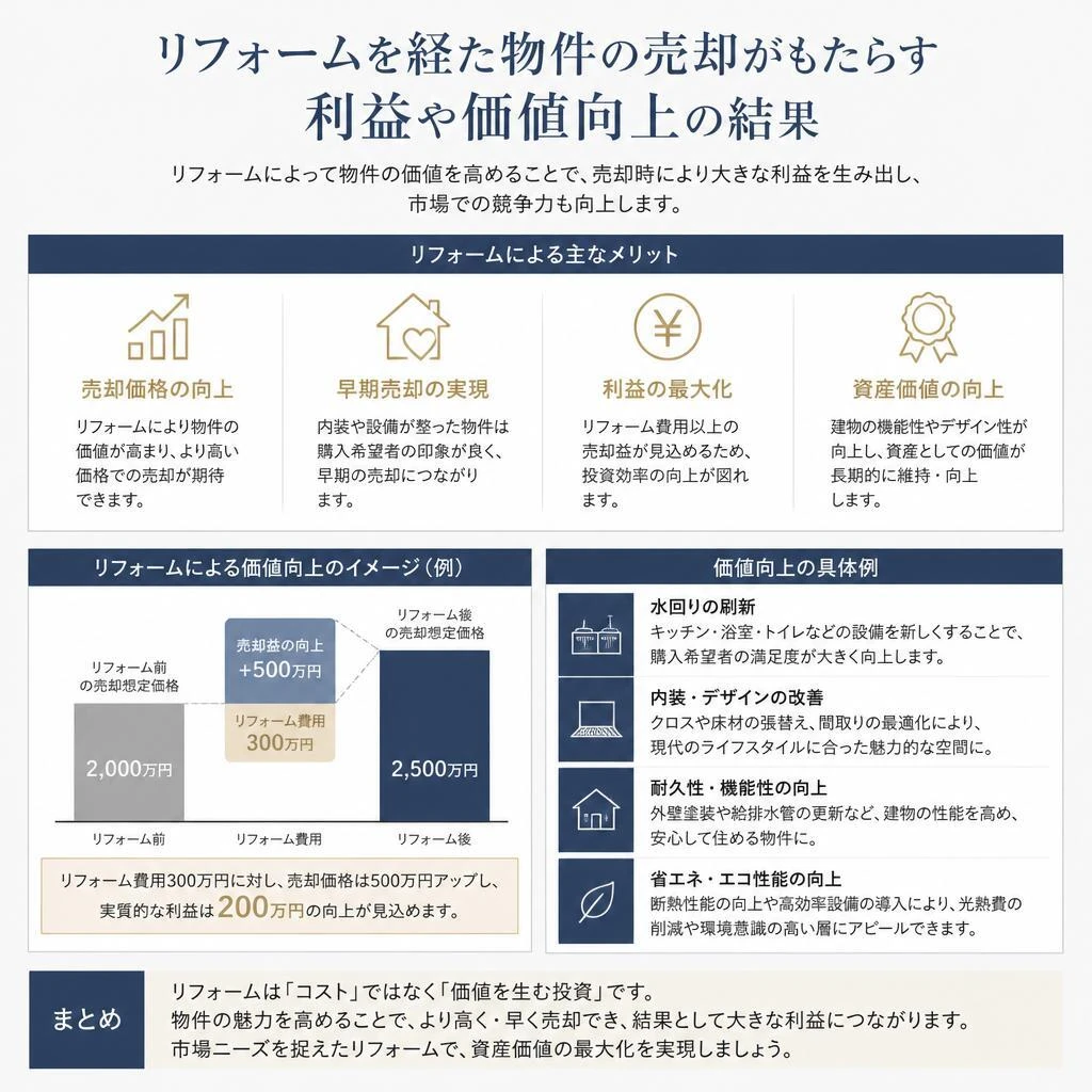 リフォームと売却の相乗効果