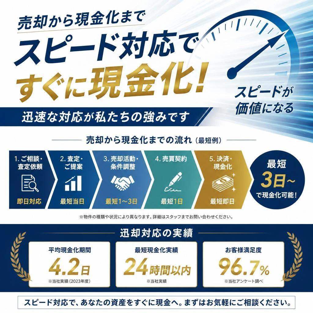 スピーディーな現金化