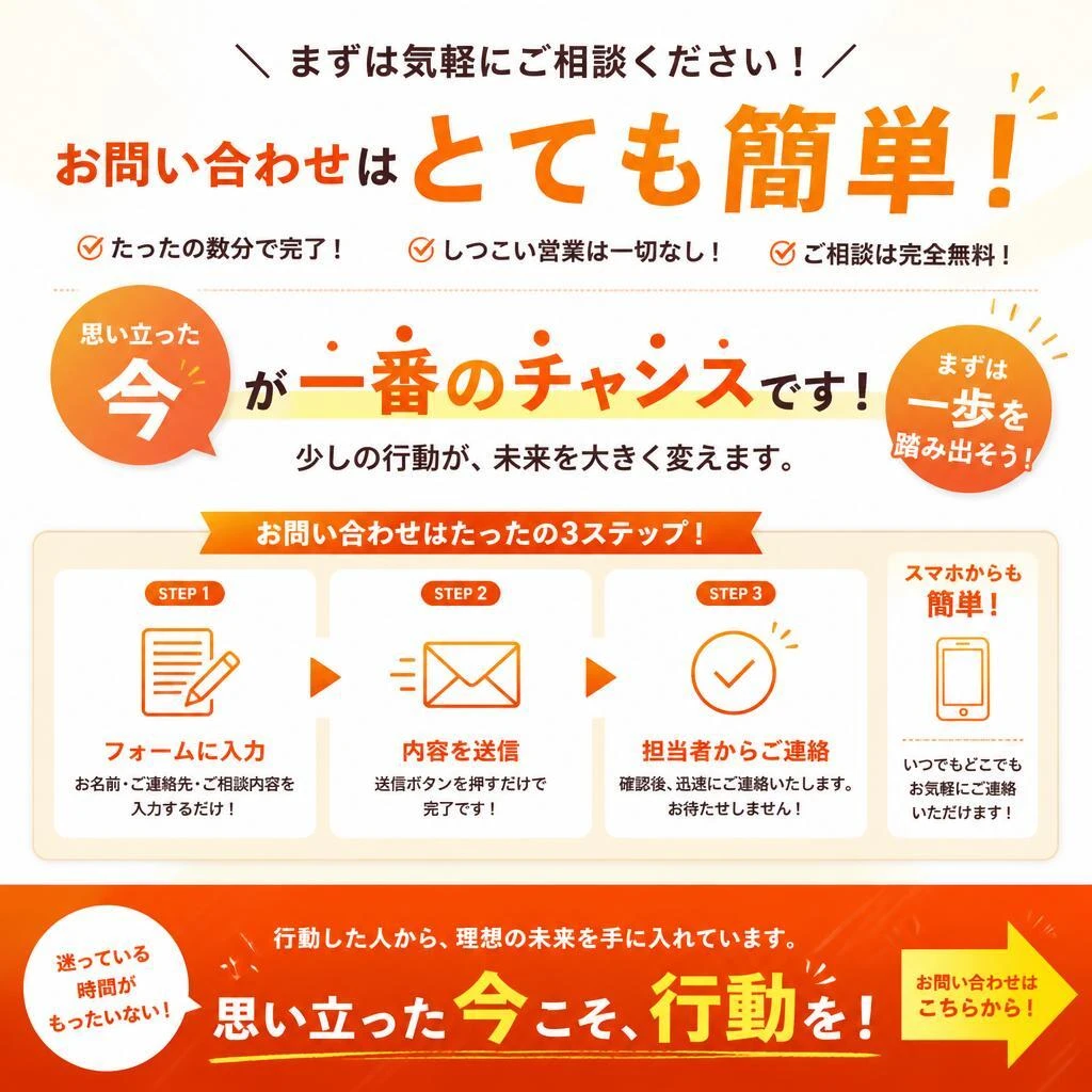 今すぐお問い合わせを！