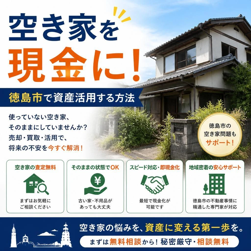 空き家を現金に！徳島市で資産活用する方法
