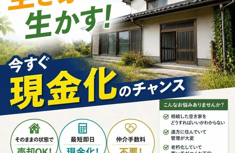 空き家を生かす！今すぐ現金化のチャンス