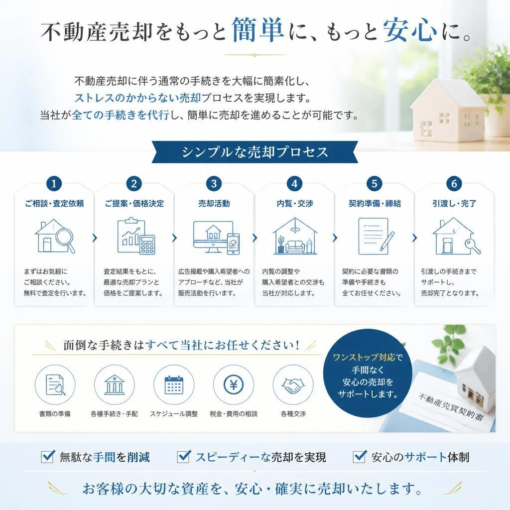 面倒な手続きは不要