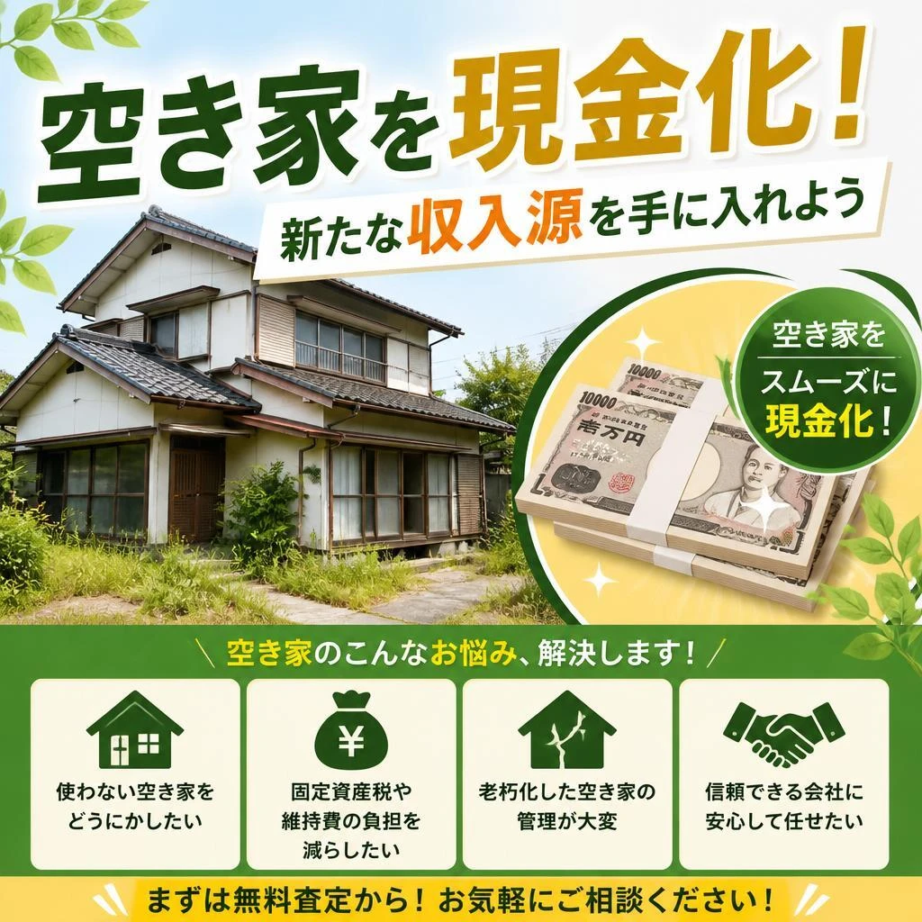 空き家を現金化！新たな収入源を手に入れよう