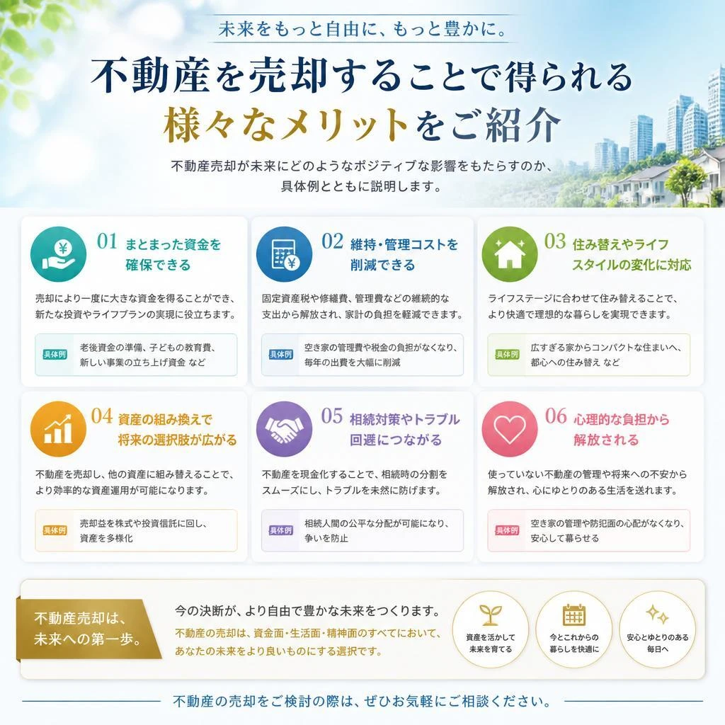 2. 不動産売却のメリットとは？