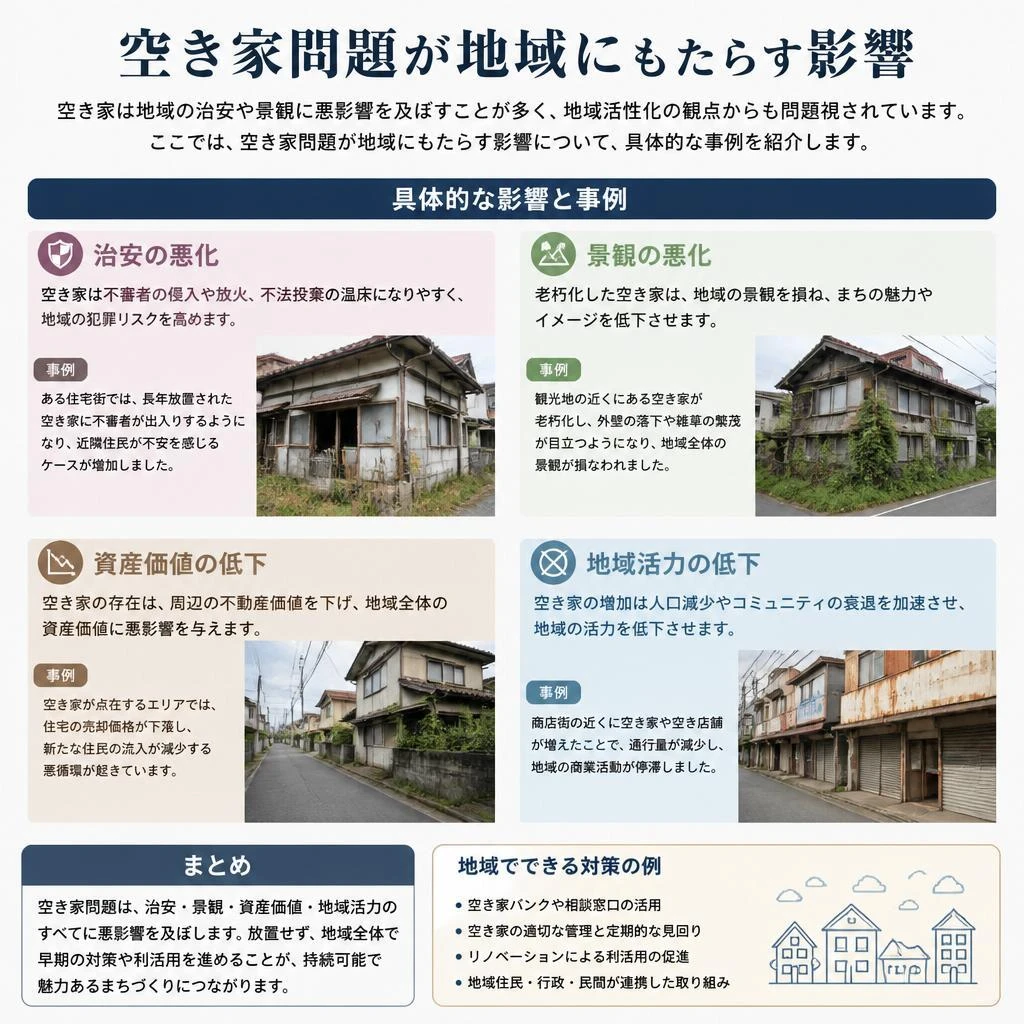 空き家問題が地域にもたらす影響
