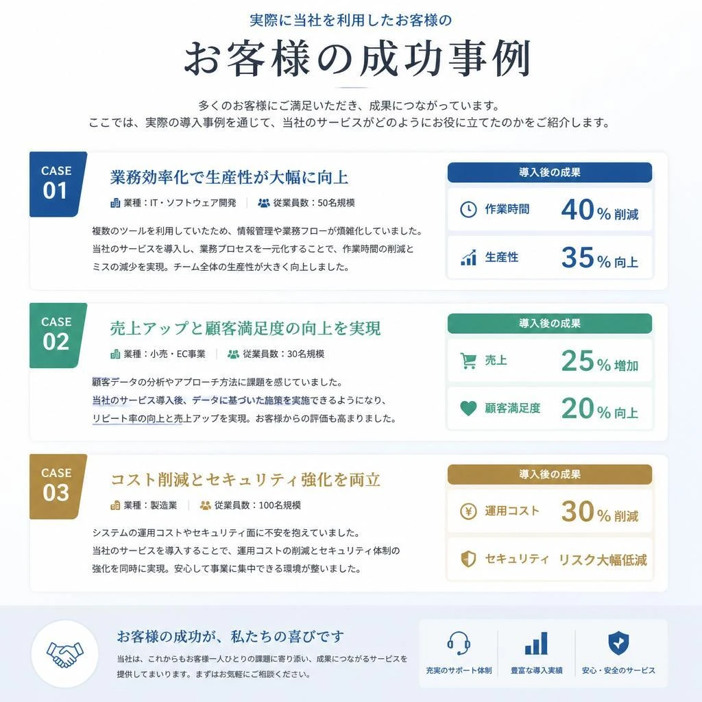 成功事例のご紹介