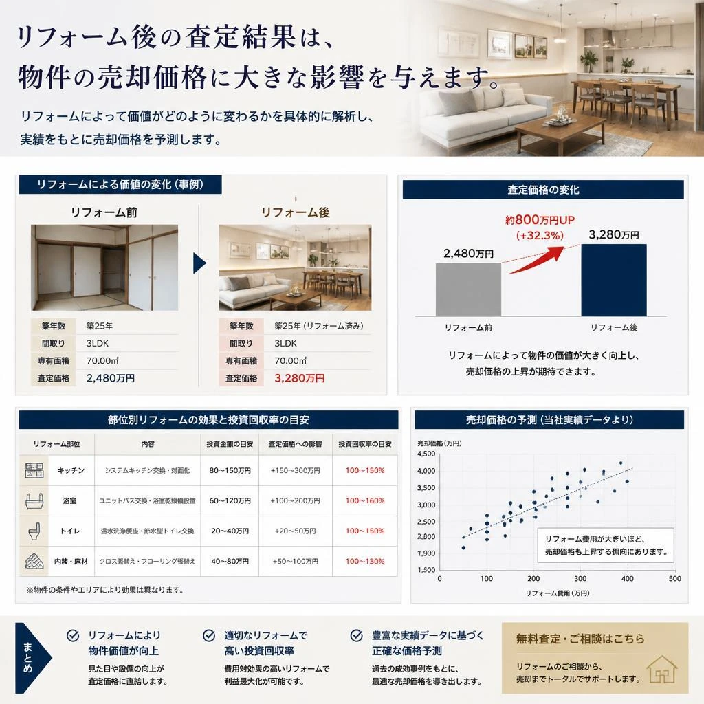 査定結果が売却価格にどう影響？