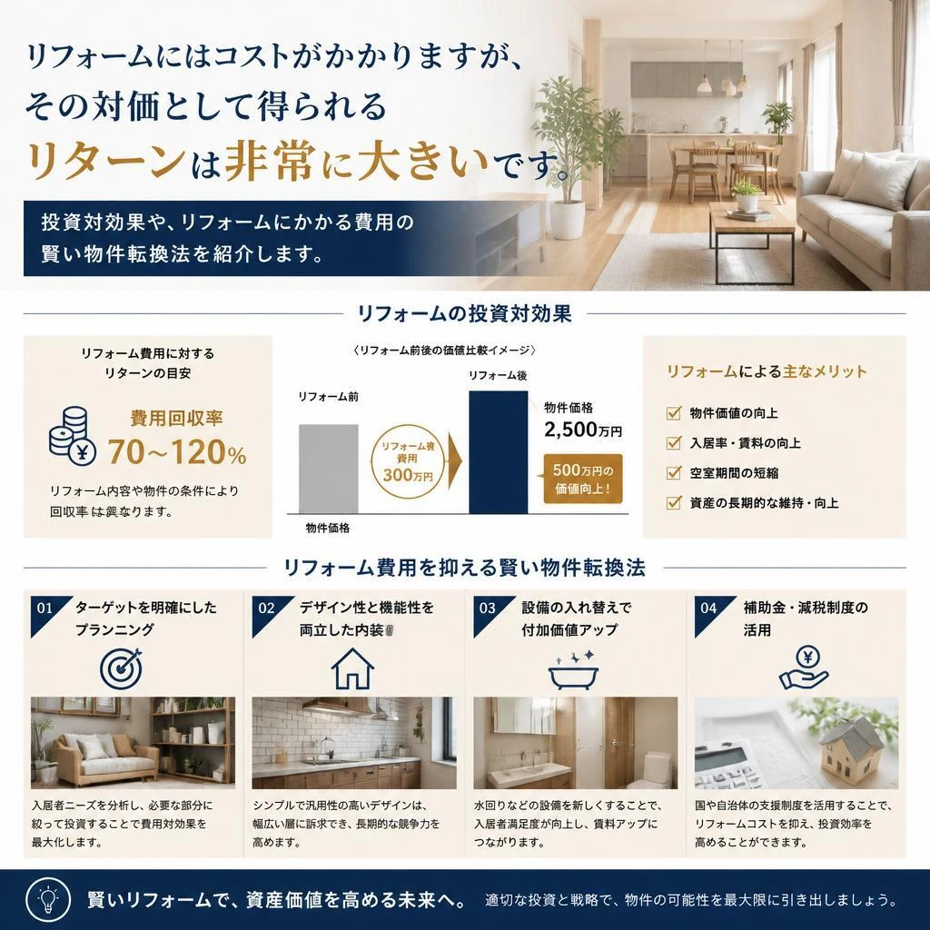 リフォームのコストと期待されるリターン