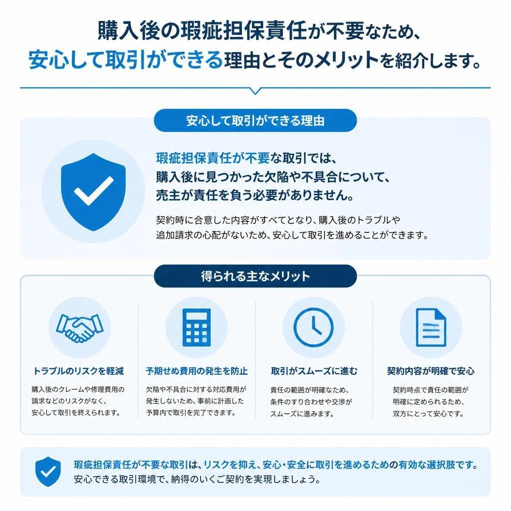 2.瑕疵担保責任を気にせず安心売却