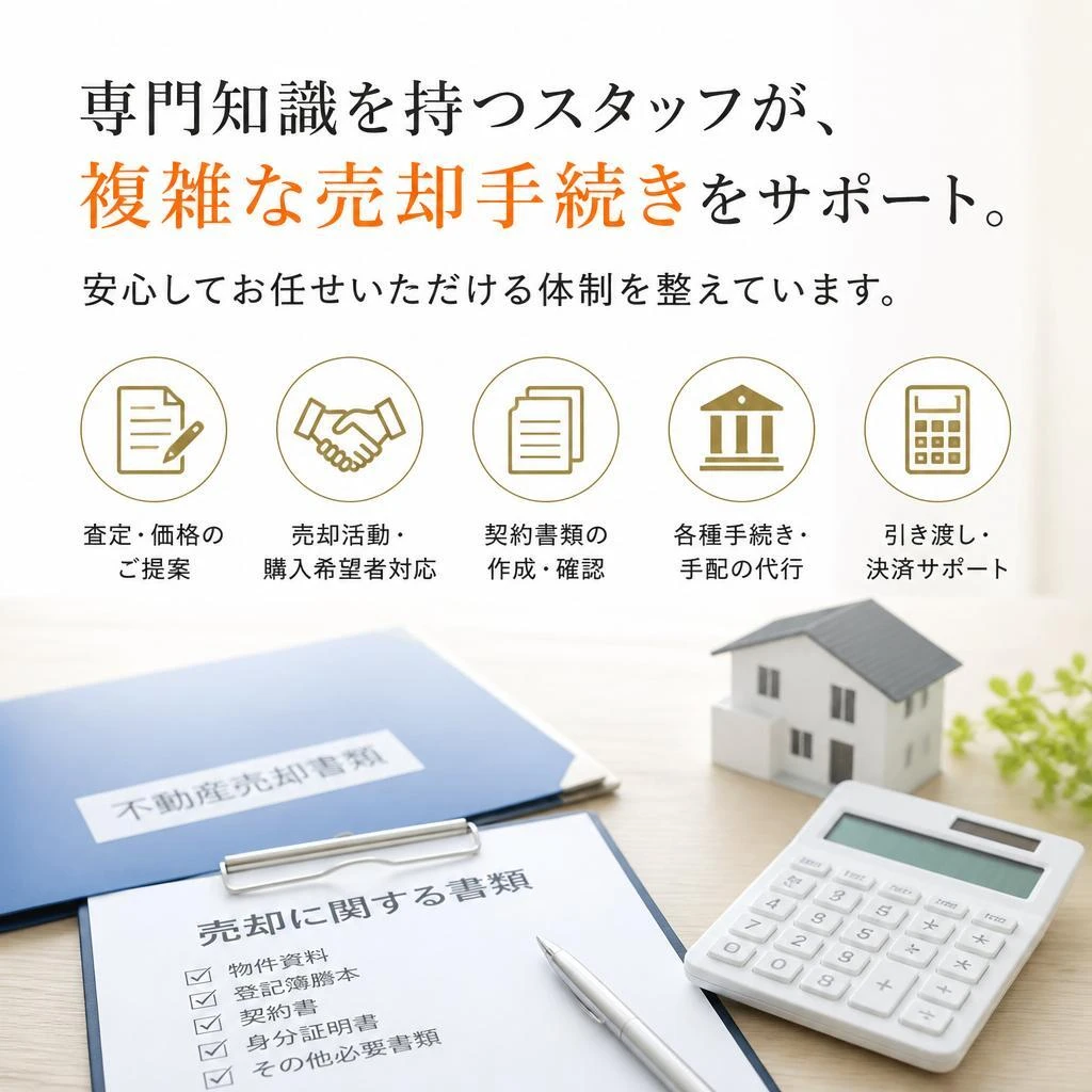 売却手続きはお任せ