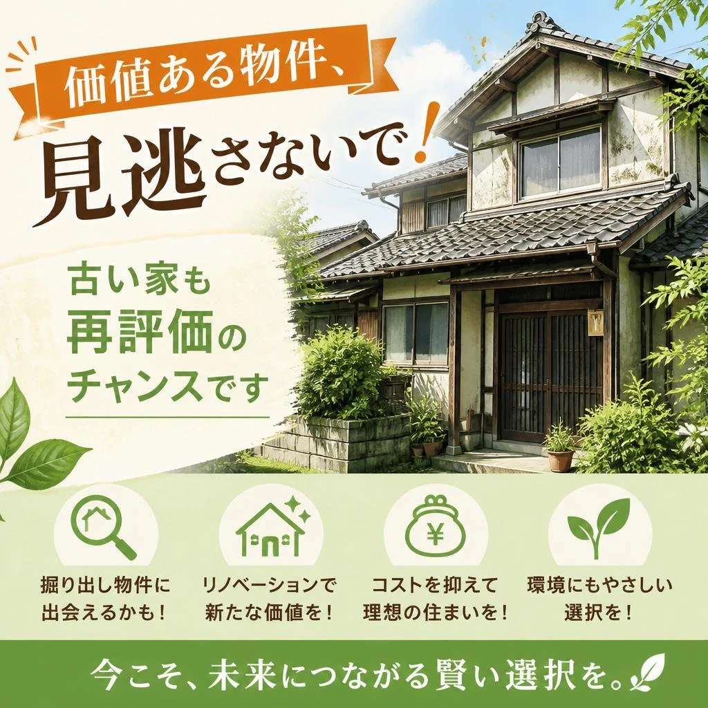 価値ある物件、見逃さないで！古い家も再評価のチャンスです