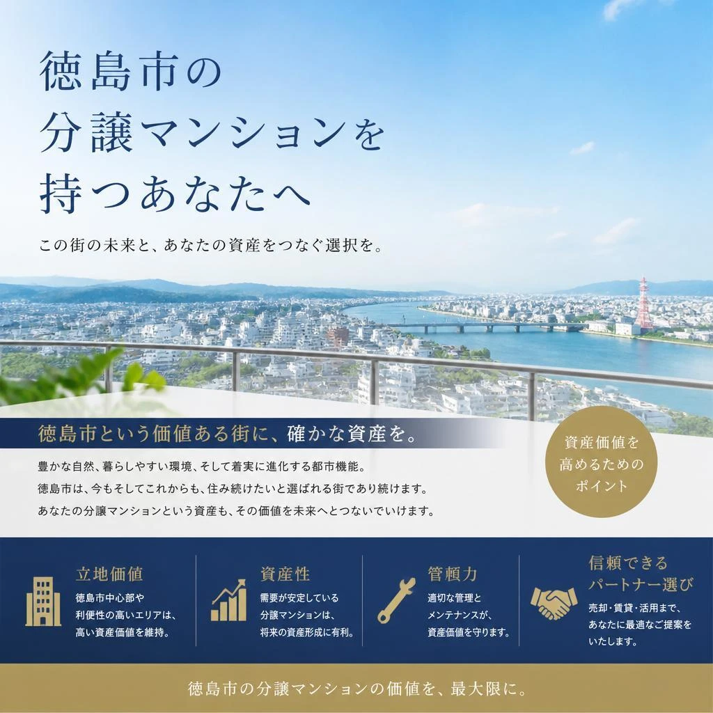 徳島市の分譲マンションを持つあなたへ
