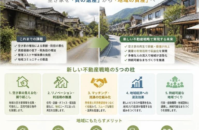 空き家問題を解決し、地域を活性化する新しい不動産戦略
