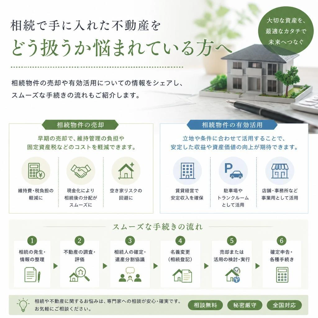 相続物件の悩みを解消