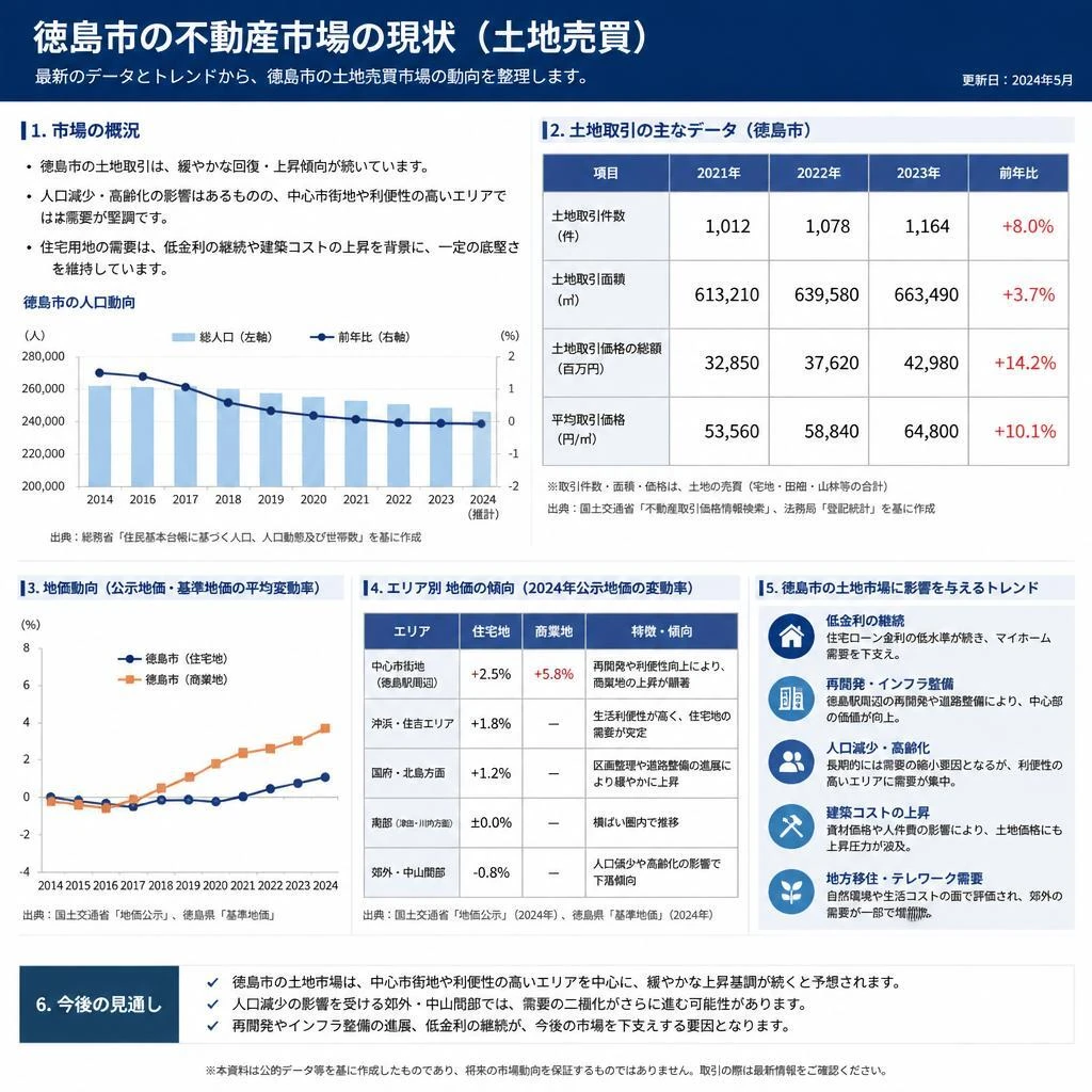 徳島市の不動産市場動向