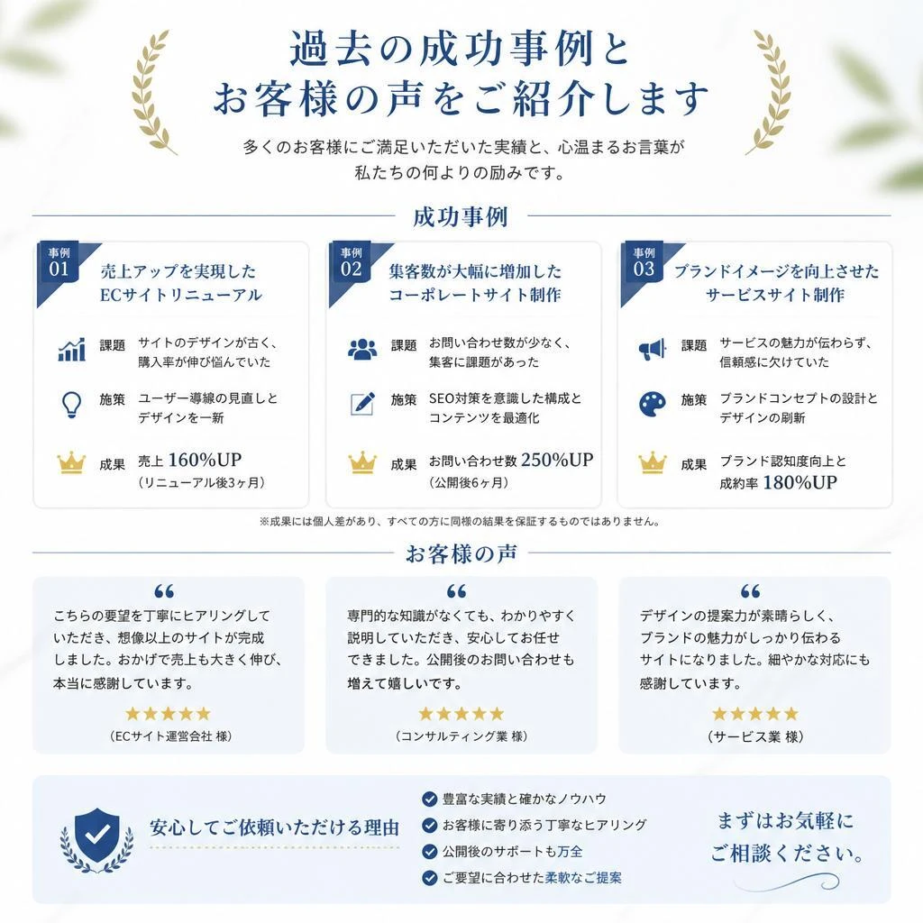 不動産取引の実績とお客様の声